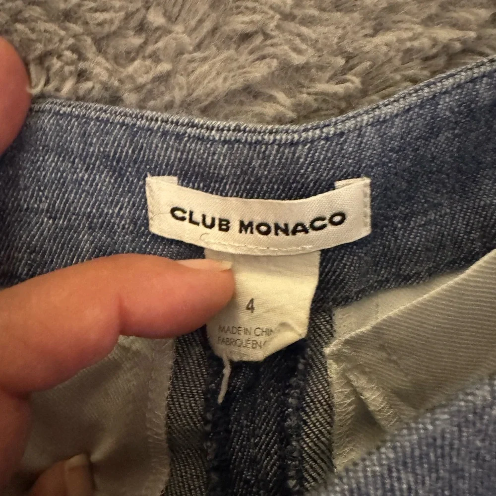 CLUB MONACO Wide Leg Linen-Blend Pants in Heather Gray Size 4 - Picture 12 of 15